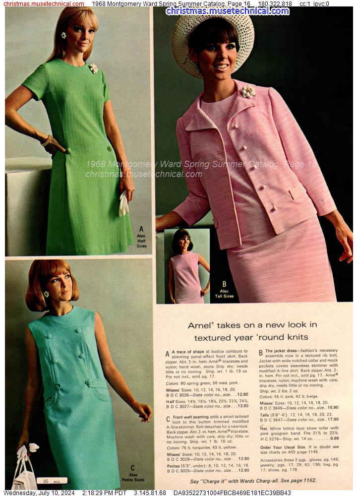 1968 Montgomery Ward Spring Summer Catalog, Page 16