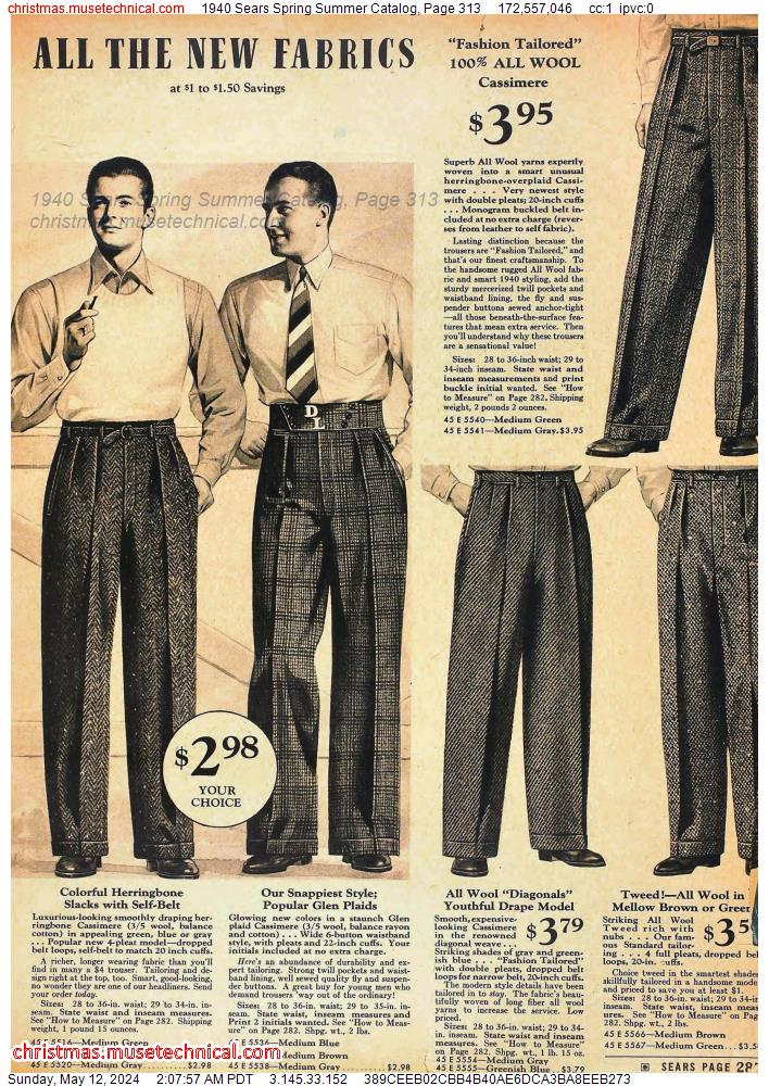 1940 Sears Spring Summer Catalog, Page 313