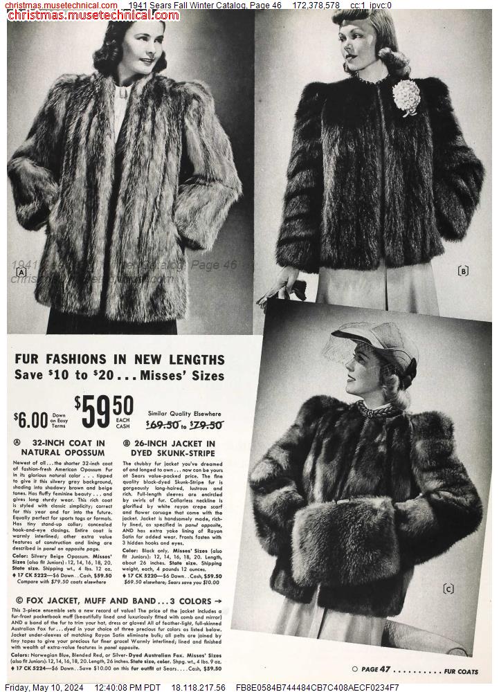 1941 Sears Fall Winter Catalog, Page 46