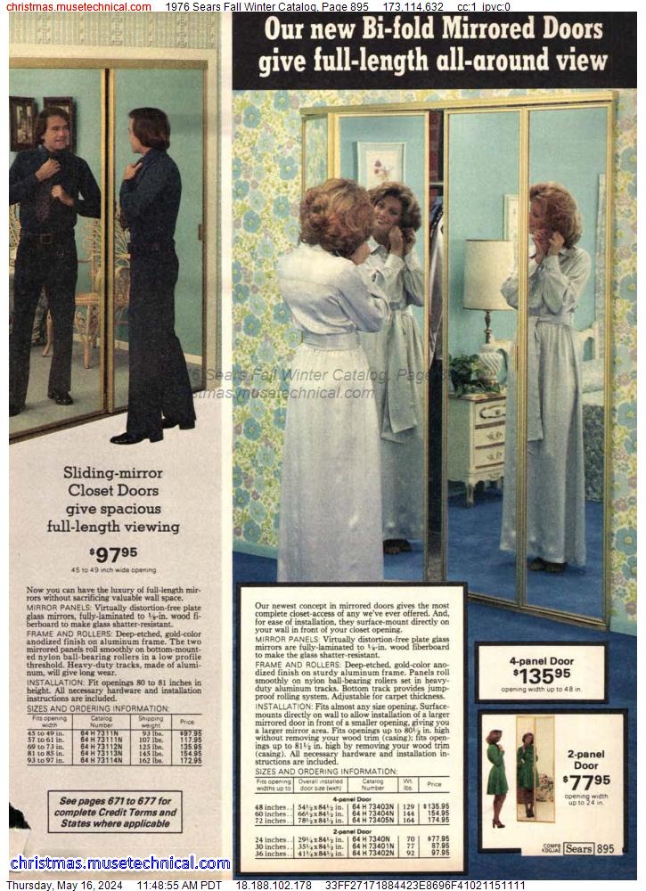1976 Sears Fall Winter Catalog, Page 895