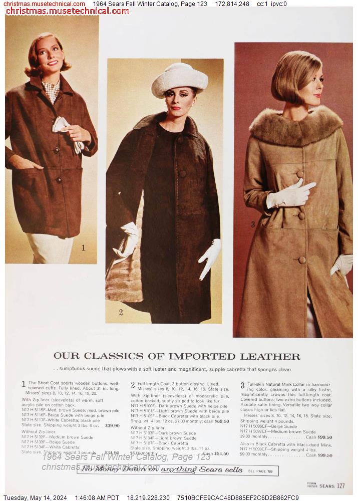 1964 Sears Fall Winter Catalog, Page 123