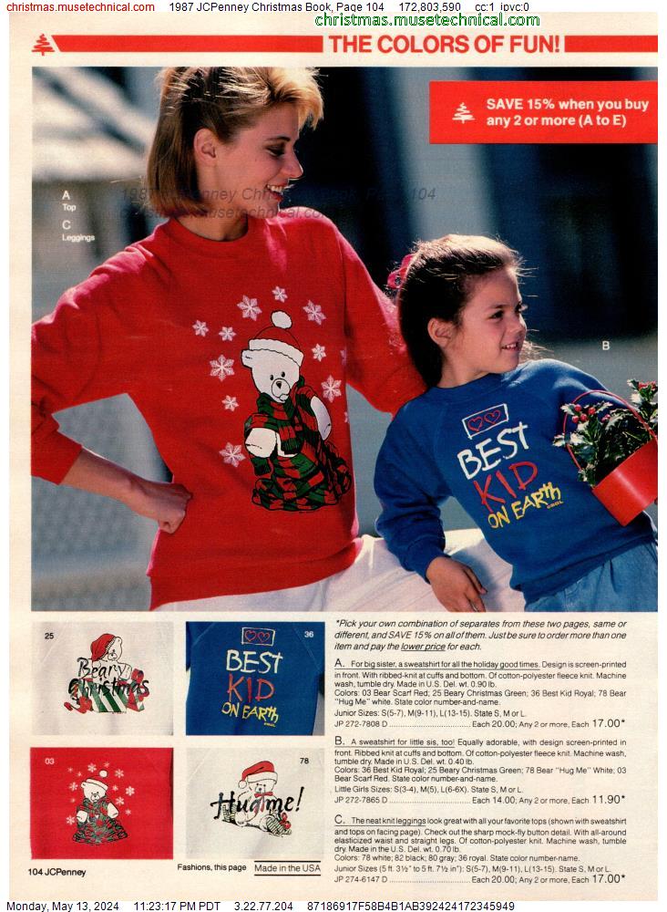 1987 JCPenney Christmas Book, Page 104