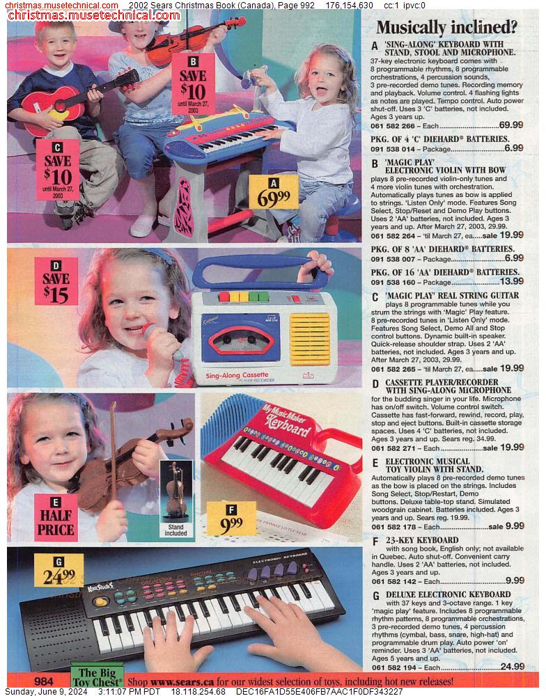 2002 Sears Christmas Book (Canada), Page 992