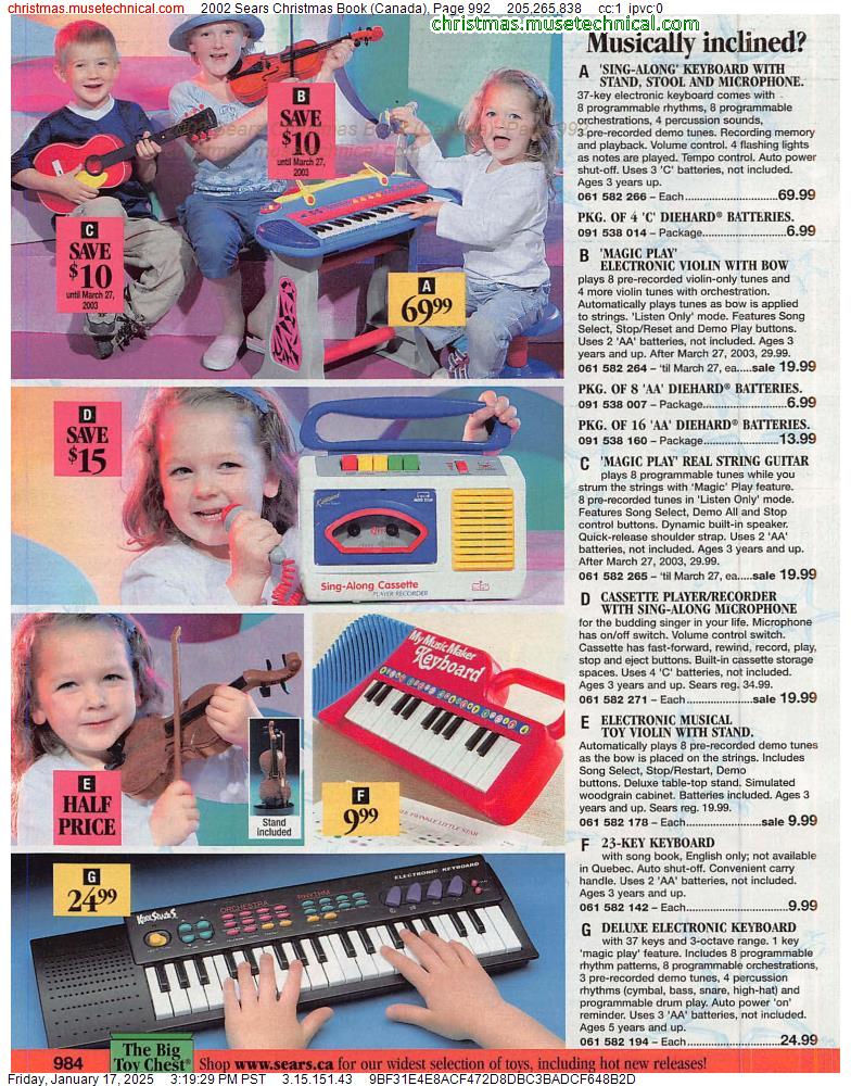 2002 Sears Christmas Book (Canada), Page 992