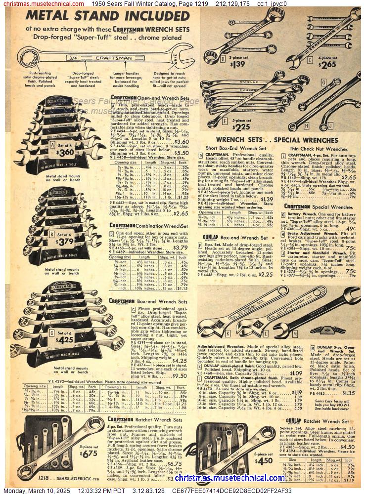 1950 Sears Fall Winter Catalog, Page 1219