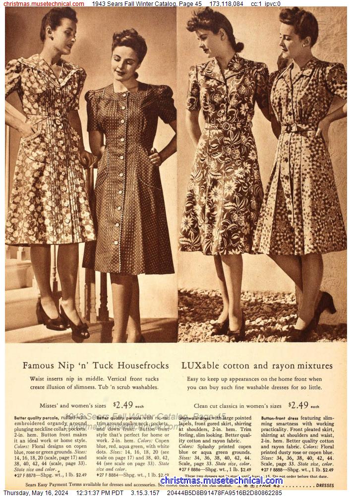 1943 Sears Fall Winter Catalog, Page 45