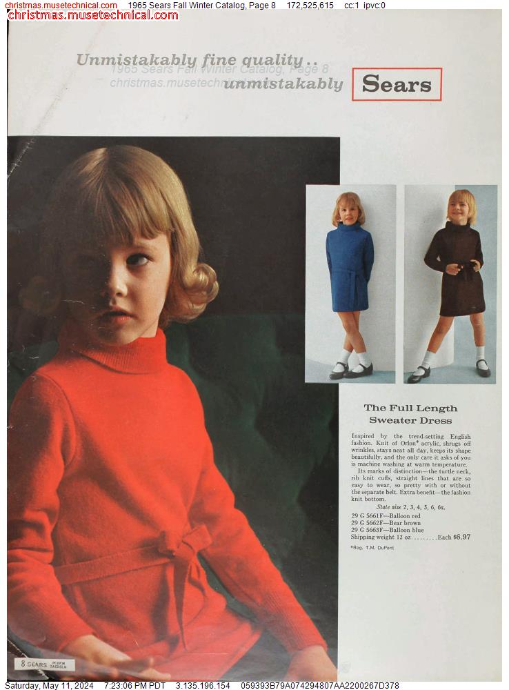 1965 Sears Fall Winter Catalog, Page 8
