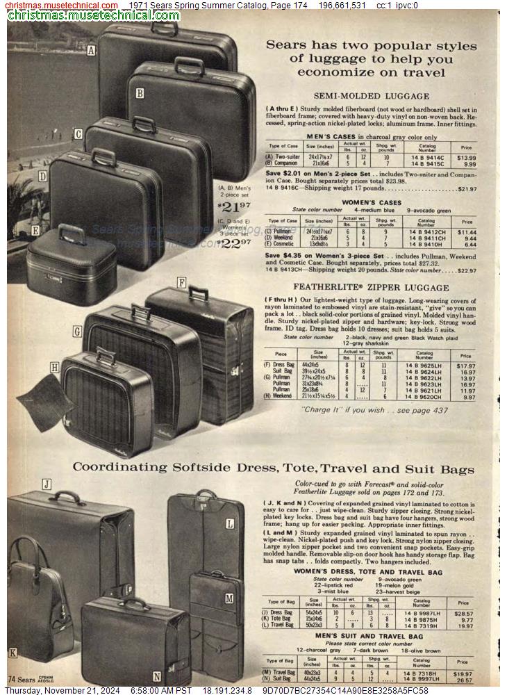 1971 Sears Spring Summer Catalog, Page 174