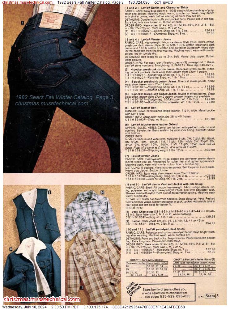1982 Sears Fall Winter Catalog, Page 3
