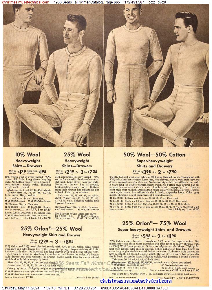 1956 Sears Fall Winter Catalog, Page 665