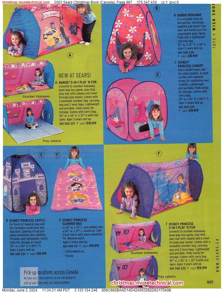 2003 Sears Christmas Book (Canada), Page 867