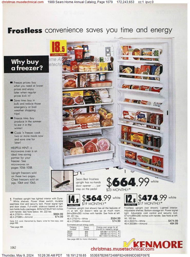 1989 Sears Home Annual Catalog, Page 1079