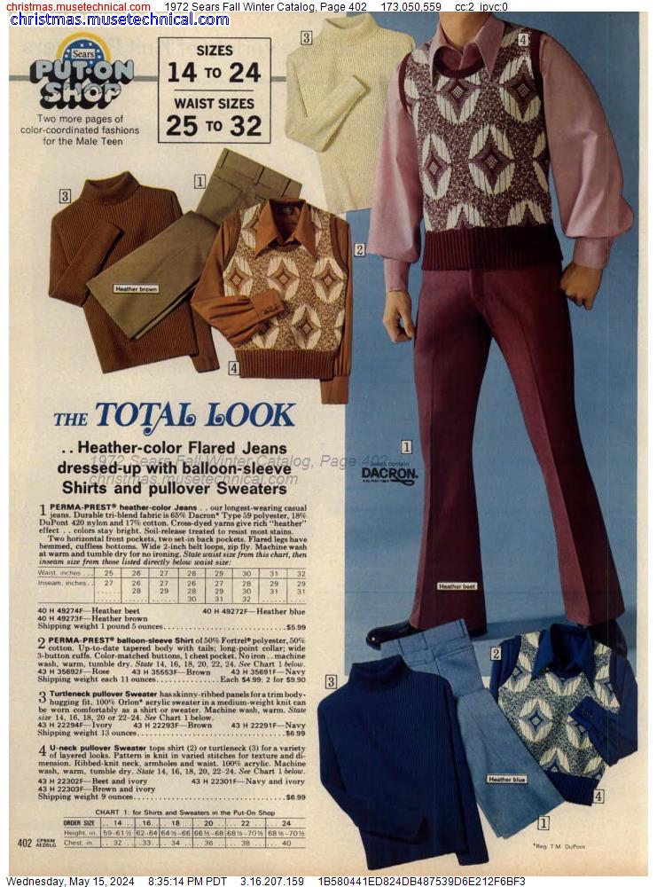 1972 Sears Fall Winter Catalog, Page 402