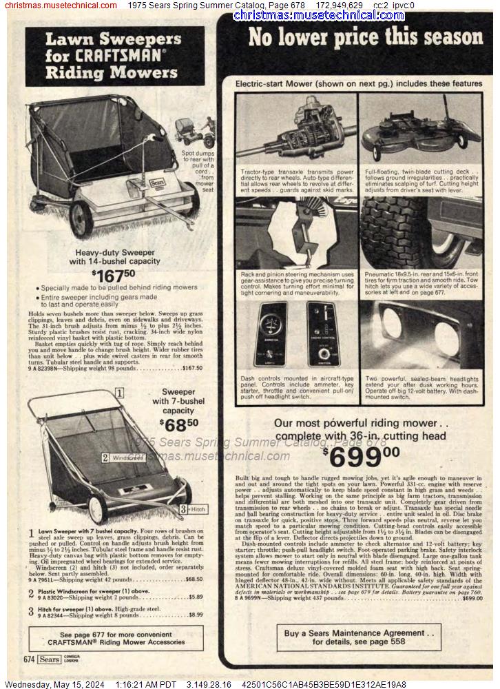 1975 Sears Spring Summer Catalog, Page 678