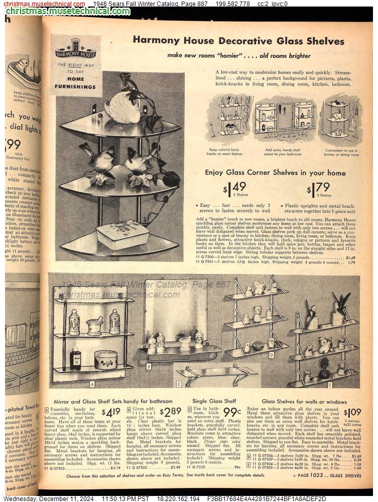 1946 Sears Fall Winter Catalog, Page 887