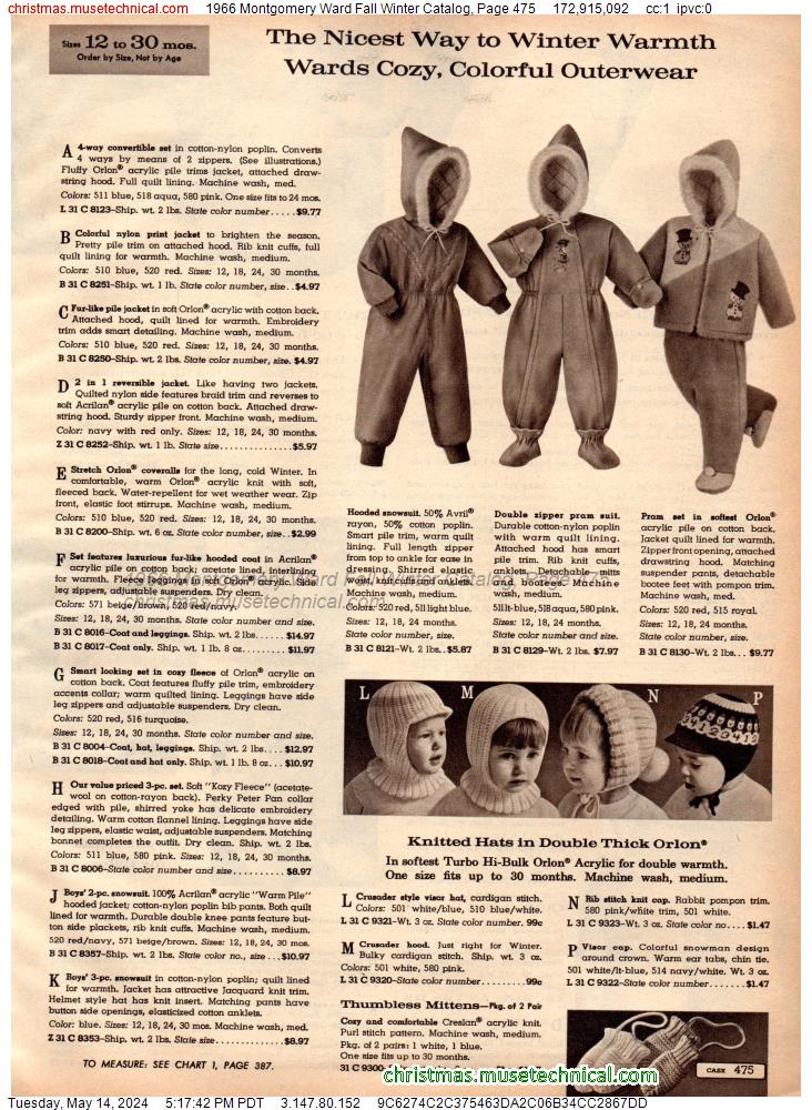 1966 Montgomery Ward Fall Winter Catalog, Page 475