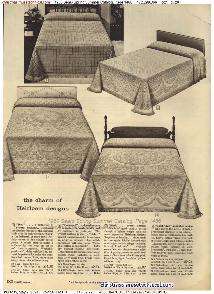 1960 Sears Spring Summer Catalog, Page 1486