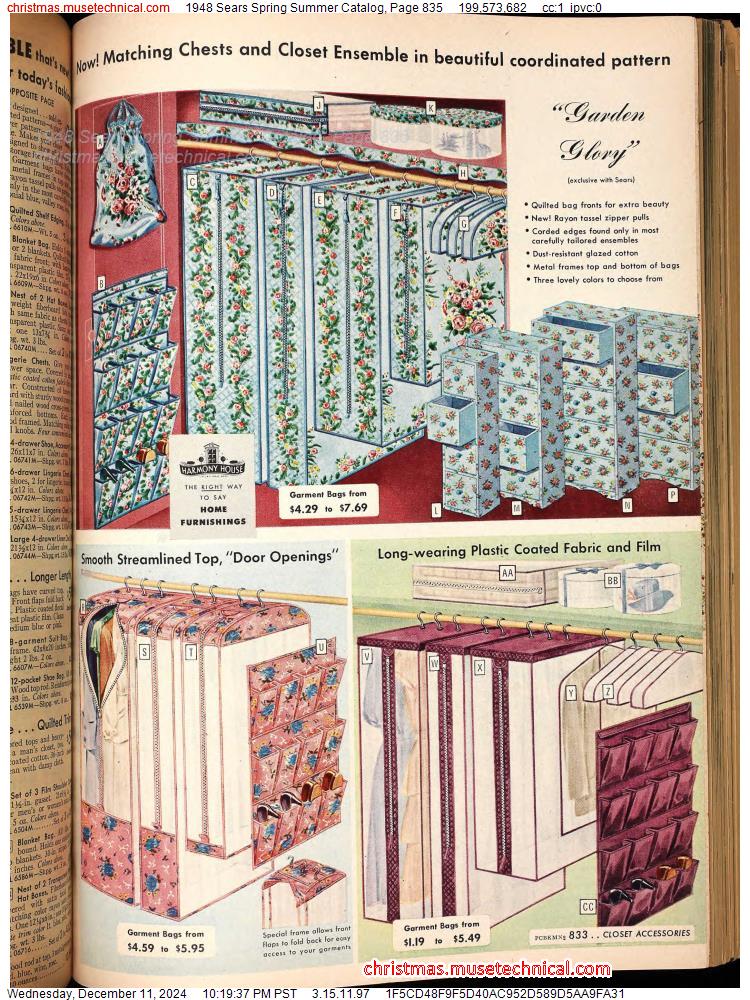 1948 Sears Spring Summer Catalog, Page 835