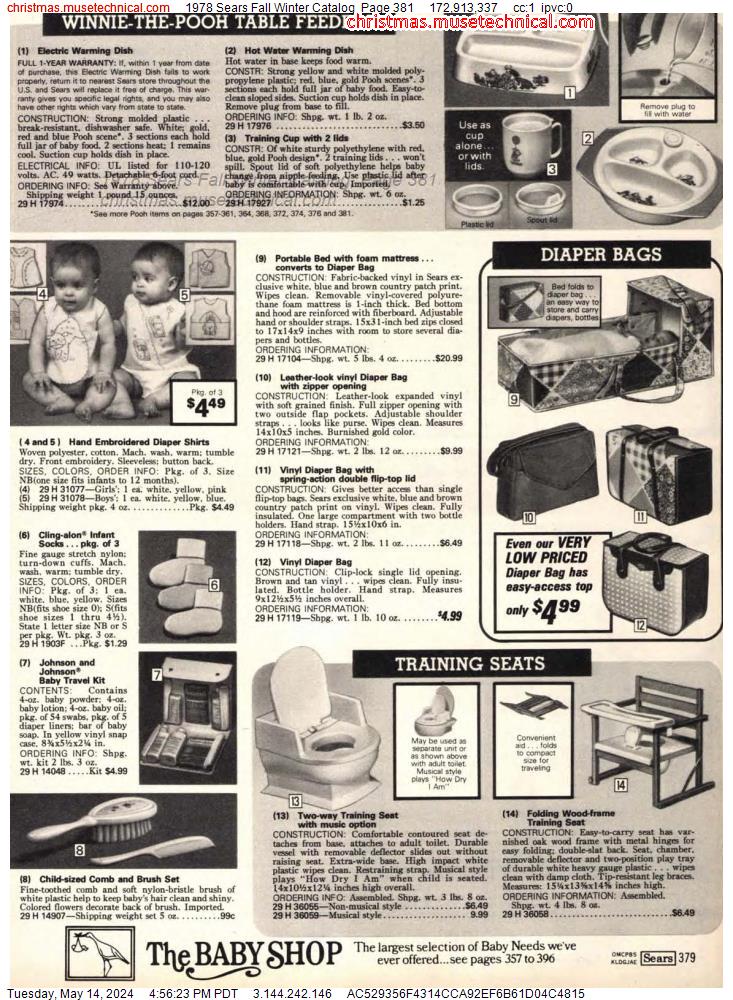 1978 Sears Fall Winter Catalog, Page 381