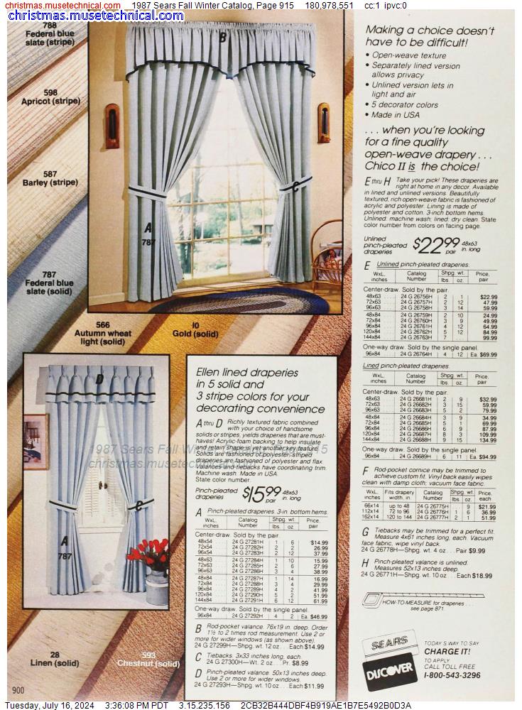 1987 Sears Fall Winter Catalog, Page 915