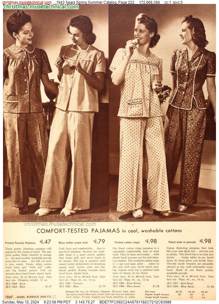 1943 Sears Spring Summer Catalog, Page 222