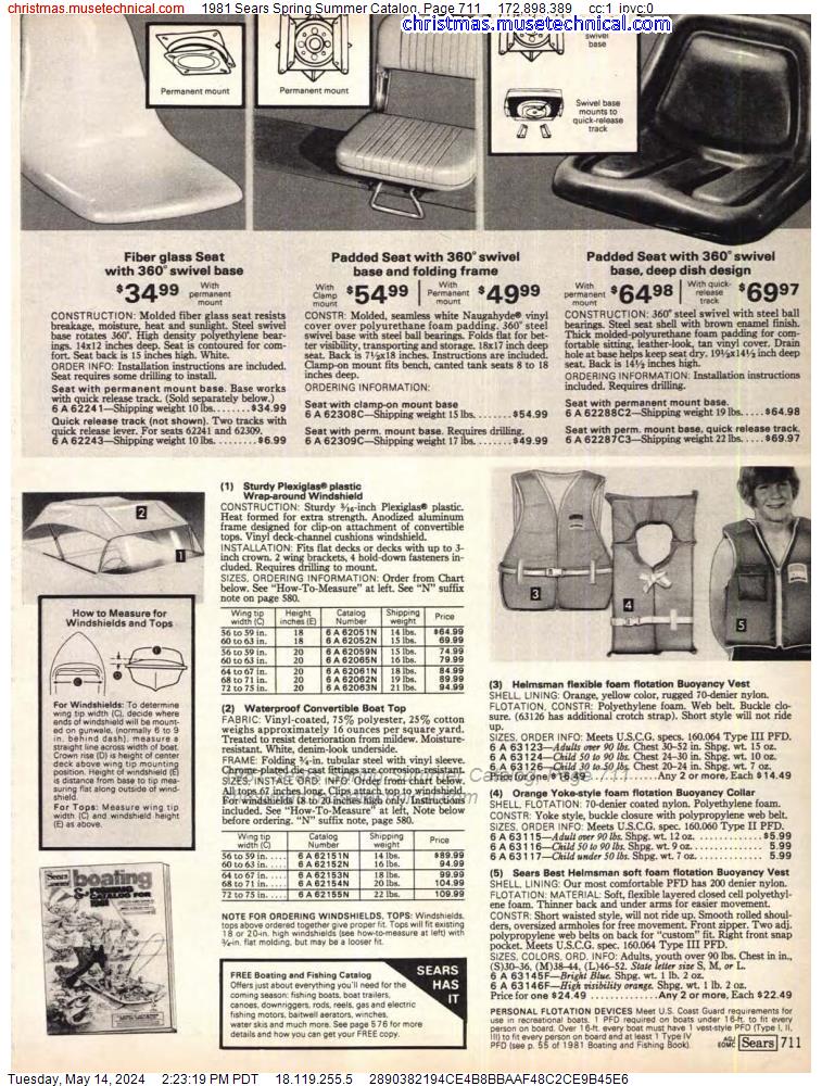 1981 Sears Spring Summer Catalog, Page 711