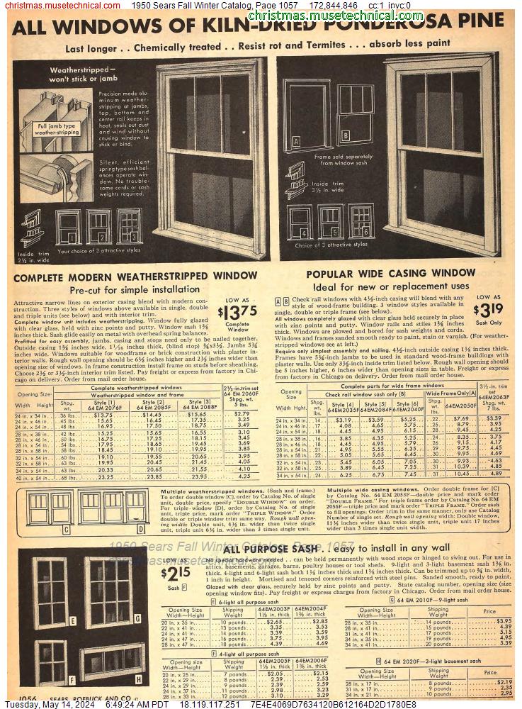 1950 Sears Fall Winter Catalog, Page 1057