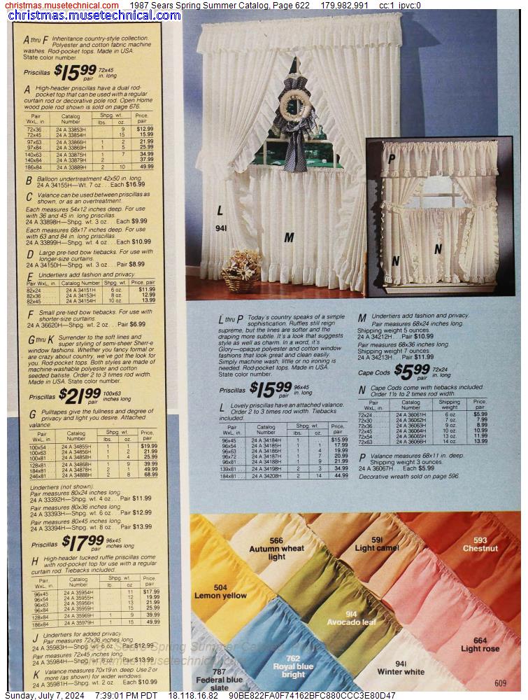 1987 Sears Spring Summer Catalog, Page 622