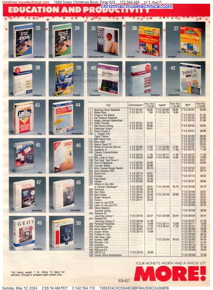 1989 Sears Christmas Book, Page 625