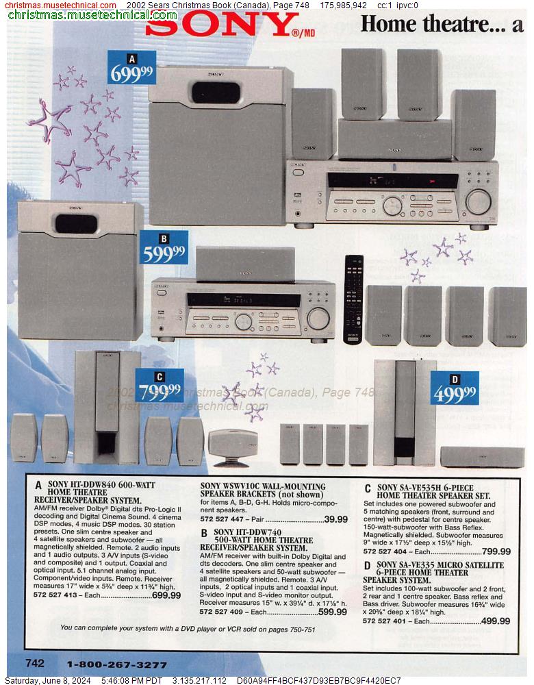 2002 Sears Christmas Book (Canada), Page 748