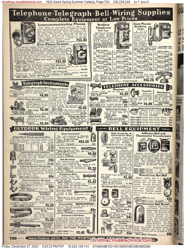 1930 Sears Spring Summer Catalog, Page 754