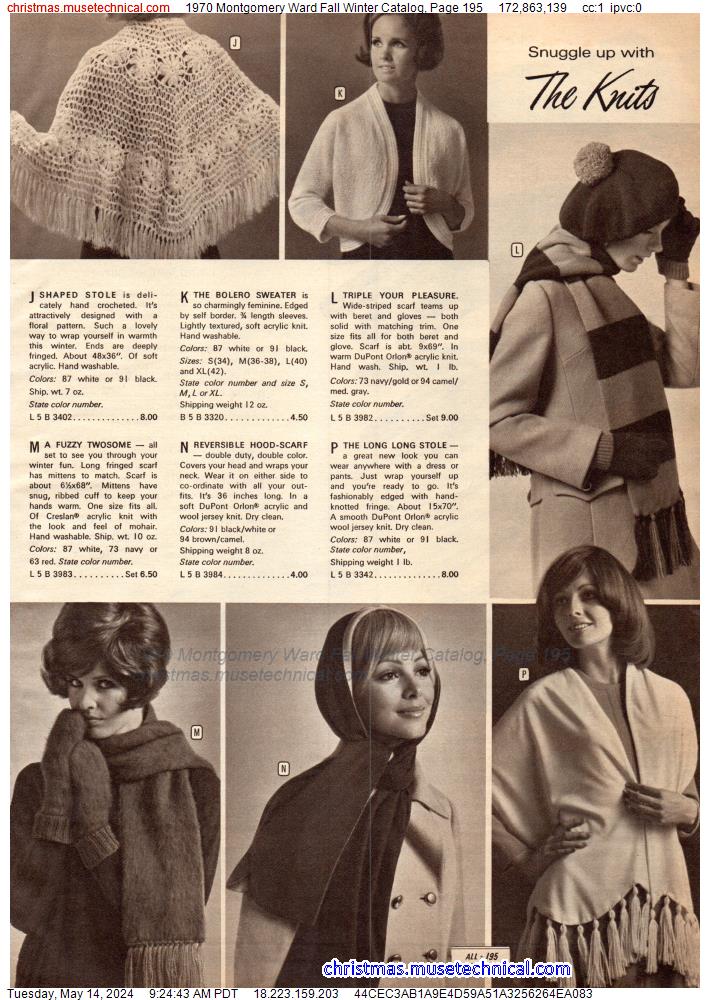 1970 Montgomery Ward Fall Winter Catalog, Page 195
