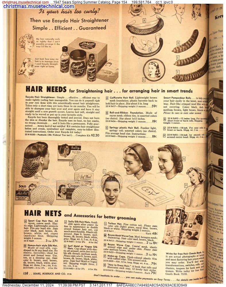 1947 Sears Spring Summer Catalog, Page 154