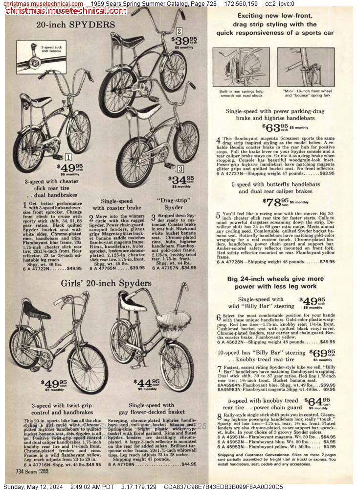 1969 Sears Spring Summer Catalog, Page 728