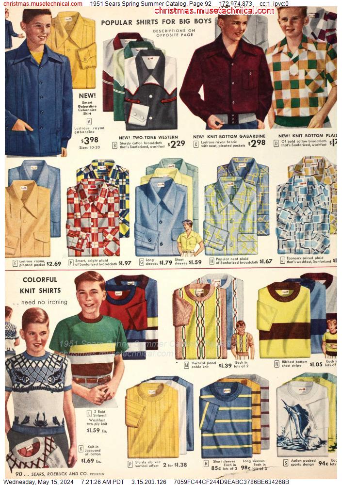 1951 Sears Spring Summer Catalog, Page 92