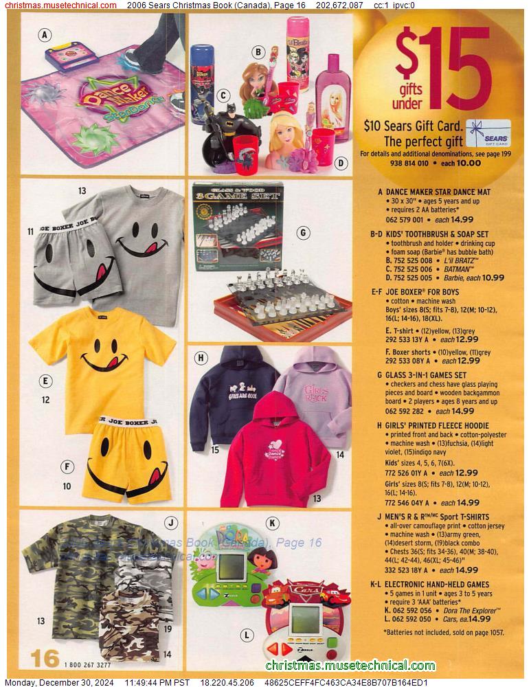 2006 Sears Christmas Book (Canada), Page 16