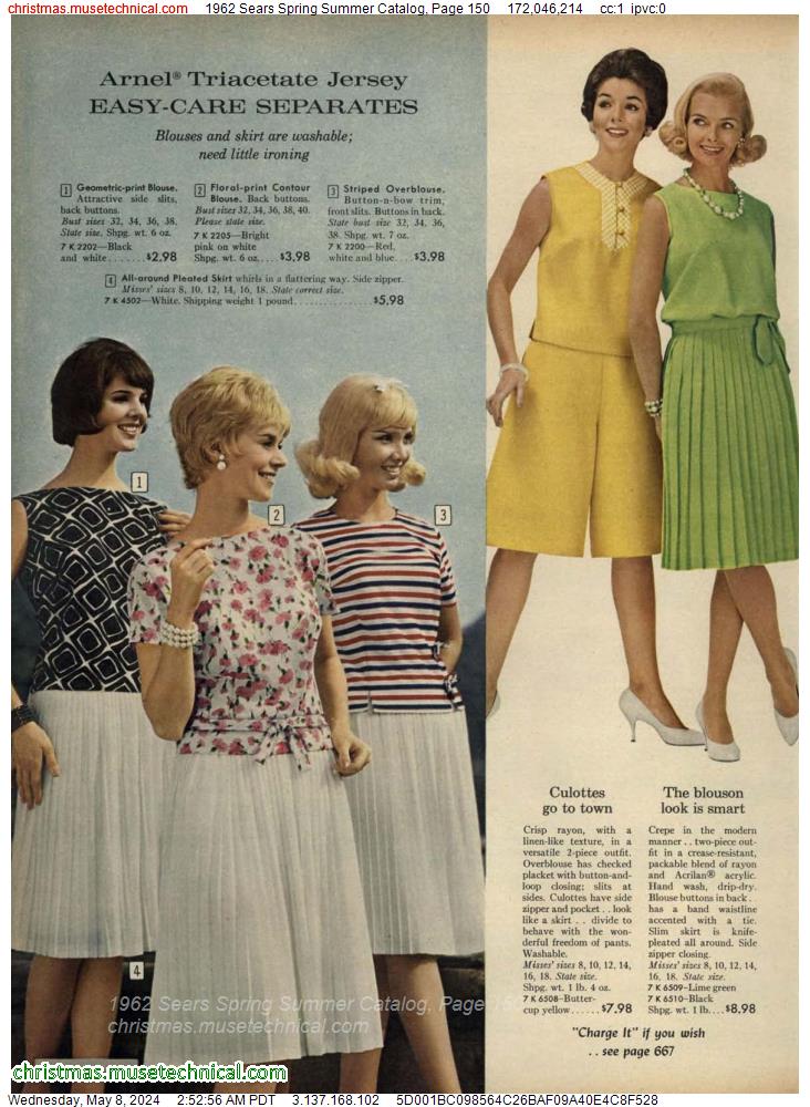 1962 Sears Spring Summer Catalog, Page 150