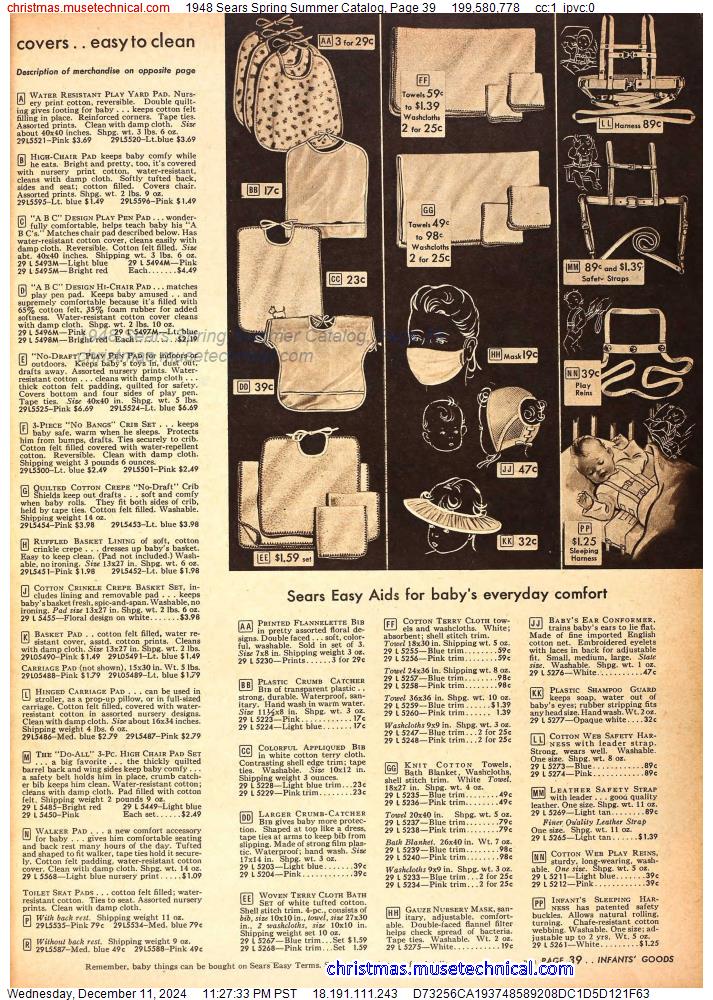 1948 Sears Spring Summer Catalog, Page 39