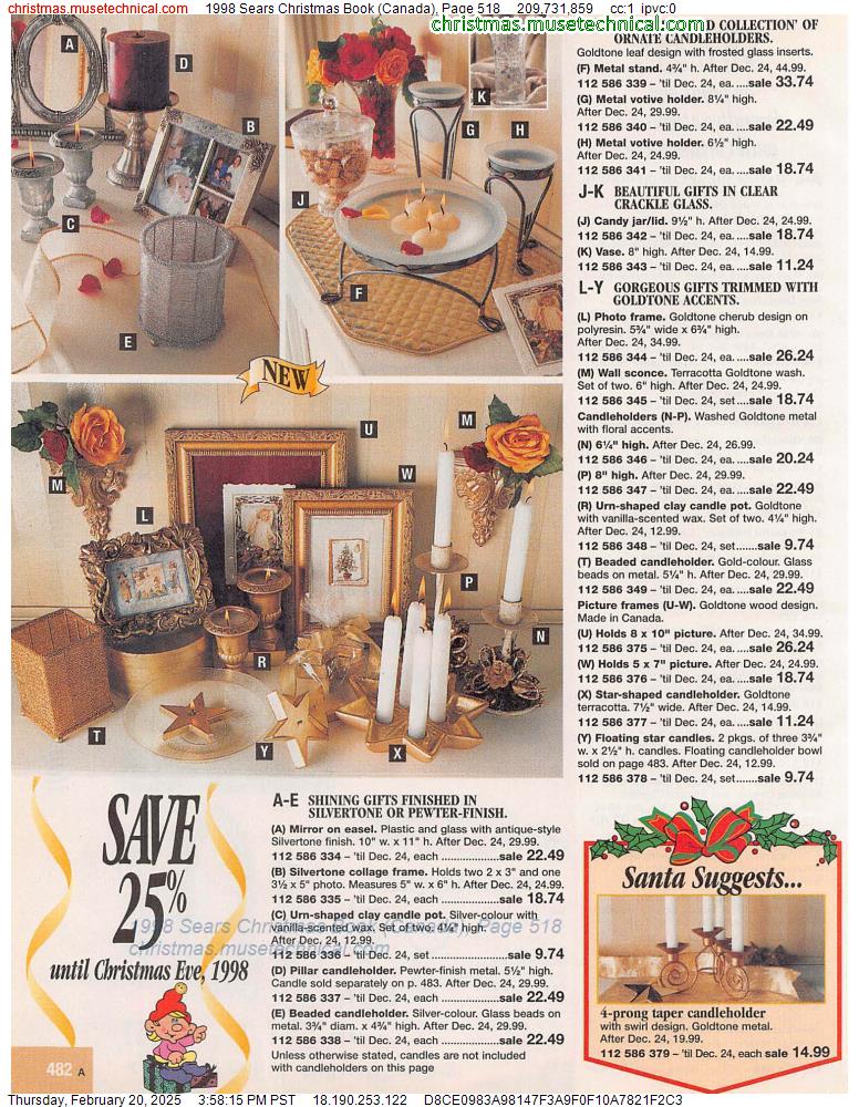 1998 Sears Christmas Book (Canada), Page 518