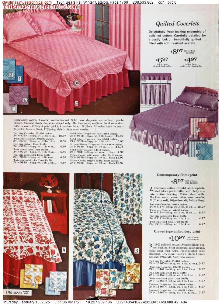 1964 Sears Fall Winter Catalog, Page 1760