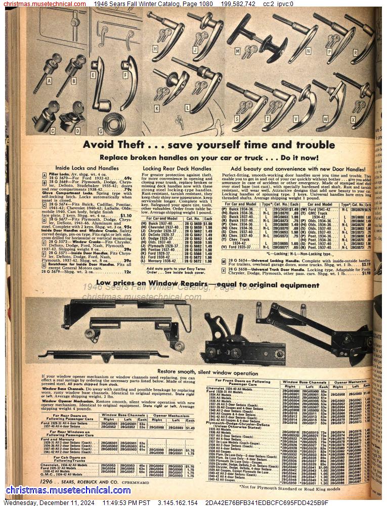 1946 Sears Fall Winter Catalog, Page 1080