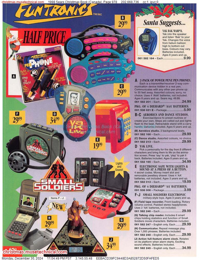 1998 Sears Christmas Book (Canada), Page 978