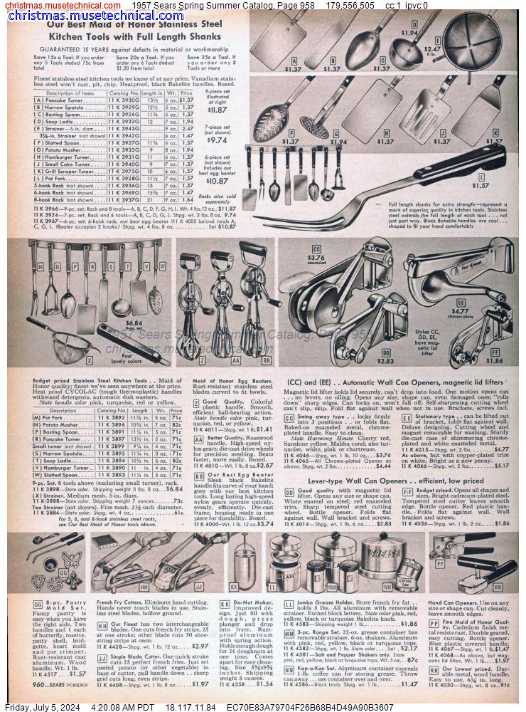 1957 Sears Spring Summer Catalog, Page 958