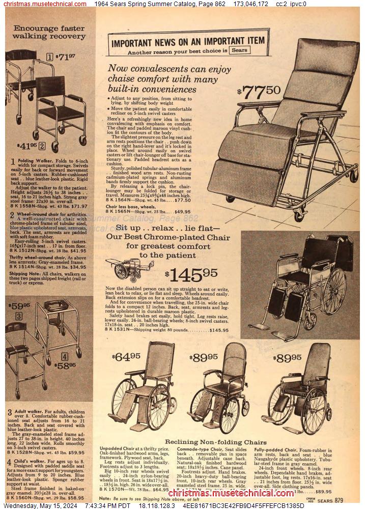 1964 Sears Spring Summer Catalog, Page 862