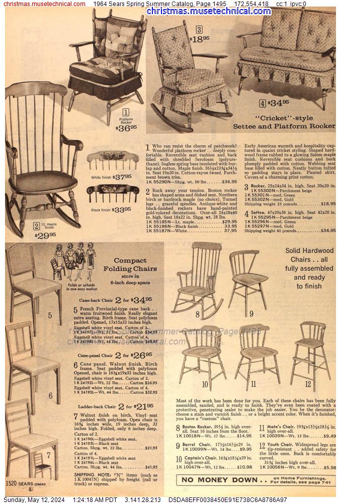 1964 Sears Spring Summer Catalog, Page 1495
