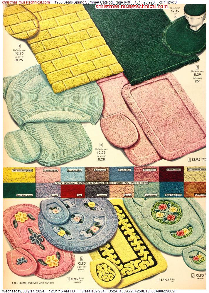 1956 Sears Spring Summer Catalog, Page 649