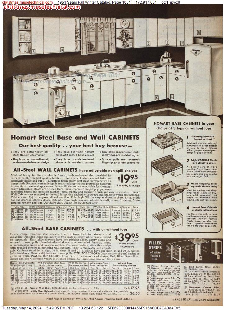 1951 Sears Fall Winter Catalog, Page 1051