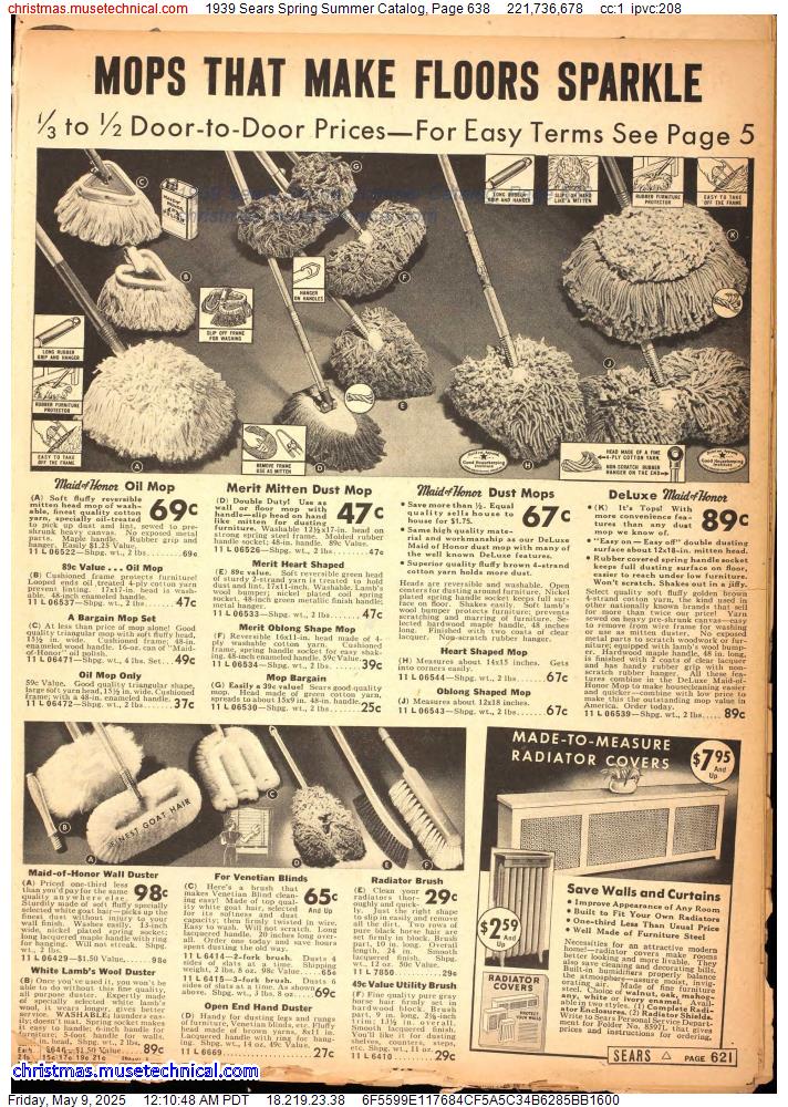 1939 Sears Spring Summer Catalog, Page 638