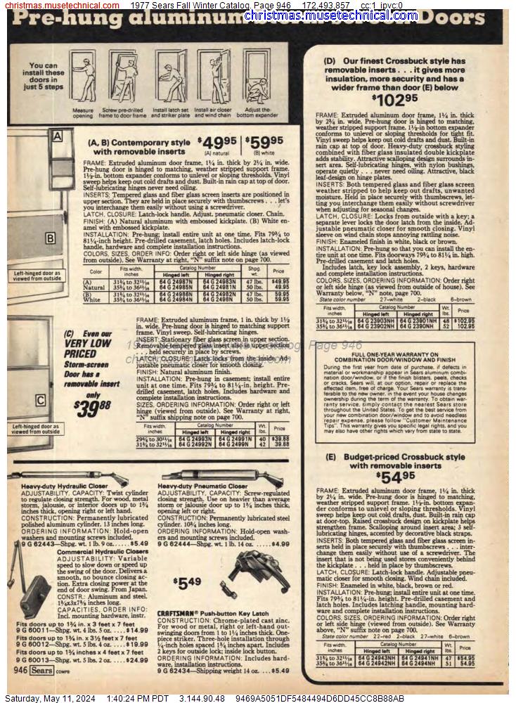 1977 Sears Fall Winter Catalog, Page 946