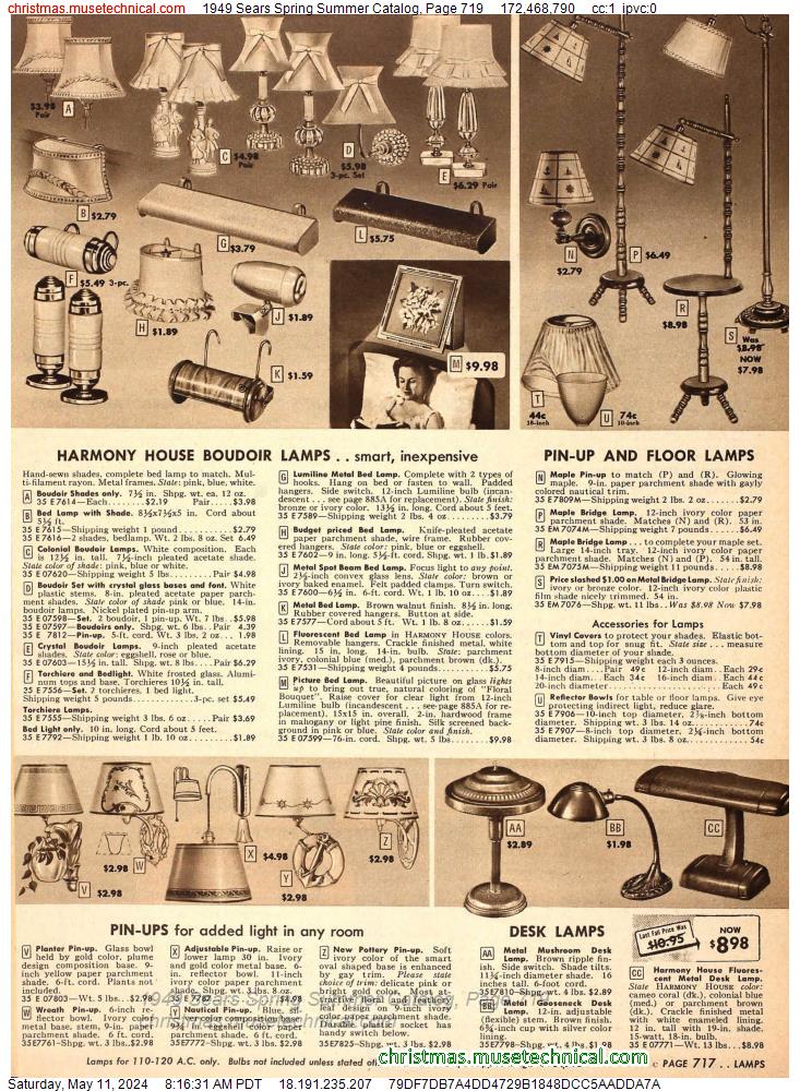 1949 Sears Spring Summer Catalog, Page 719